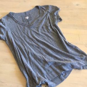 Heather grey short sleeve v neck